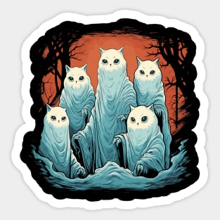 Cat ghosts Sticker